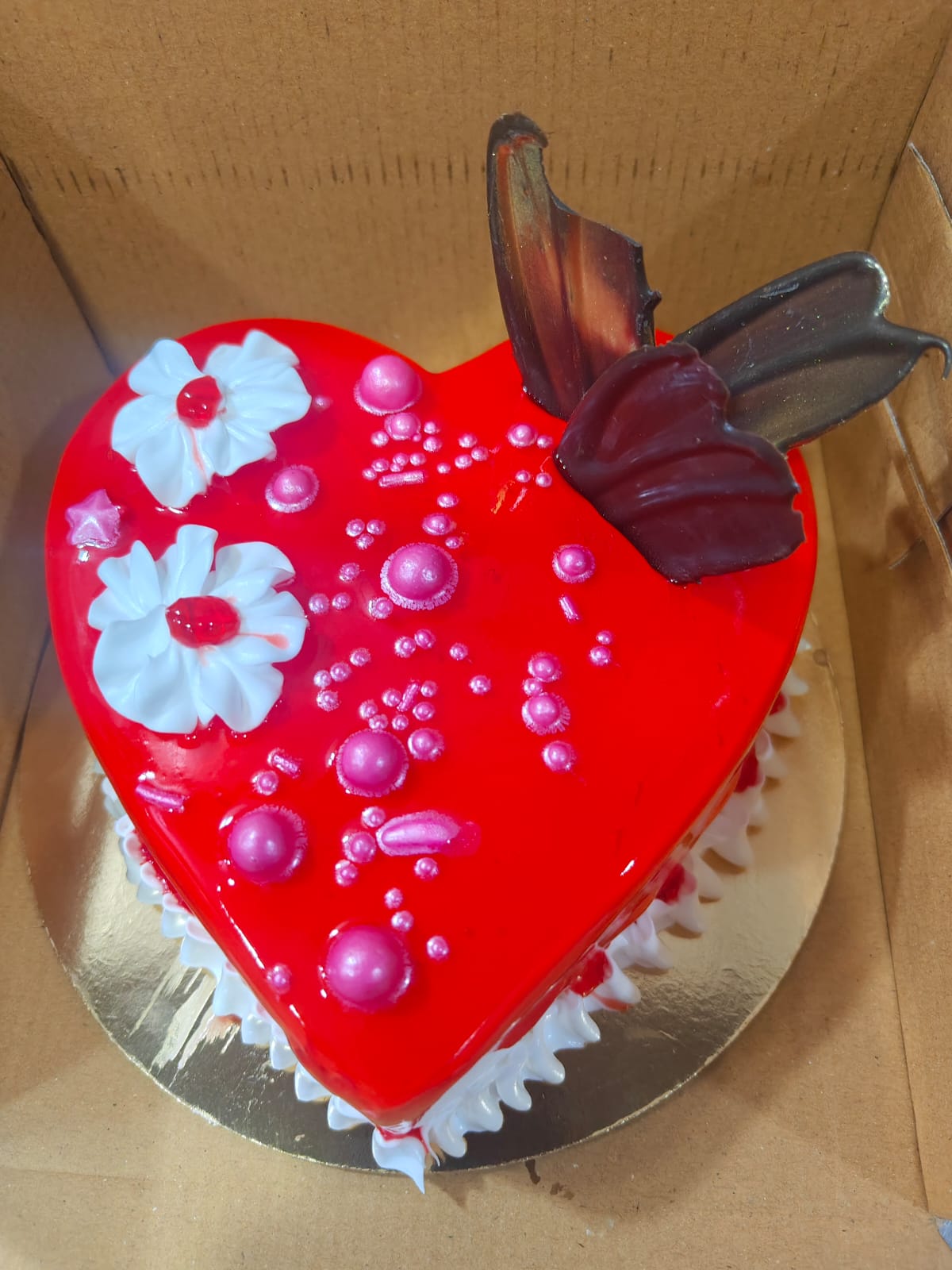 strawberry jelly cake {heart}
